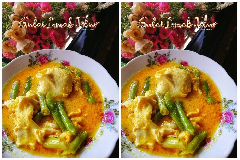 Cara untuk membuat Gulai Lemak Telur yang padu dah mengasyikkan