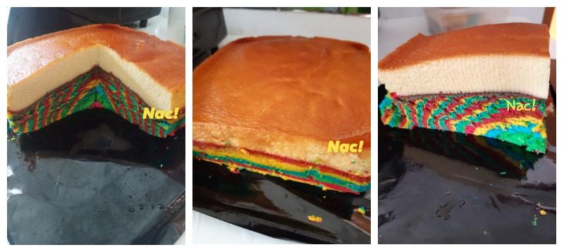 Cara untuk membuat Kek Puding Karamel Pelangi - MY Resepi