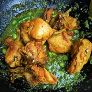 Resepi Ayam Masak Cili Hijau bersama Petai Rangup. Hidangan pasti licin