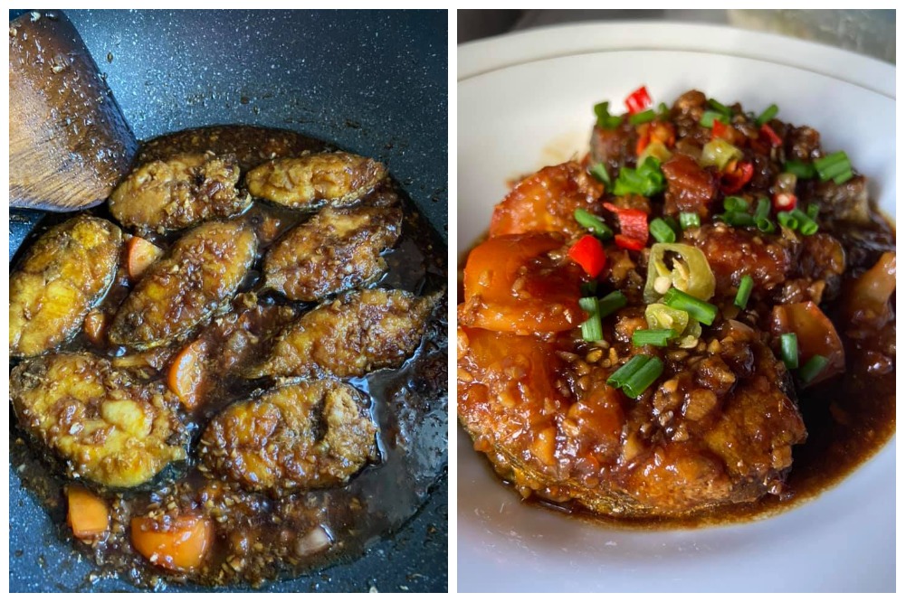 Resepi dan cara buat Ikan Tenggiri Masak Kicap Soya Chinese Style yang